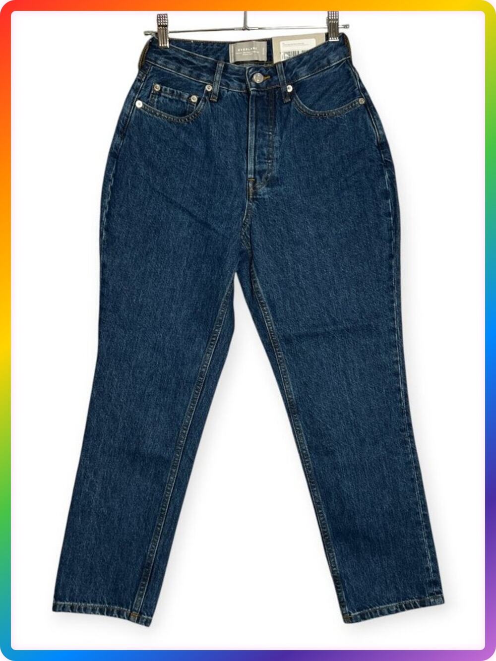 Everlane Curvy 90s Cheeky Straight Crop Jeans Womens 25 Organic Cotton NWT